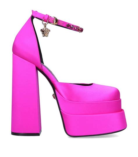 satin versace platform|versace pink label.